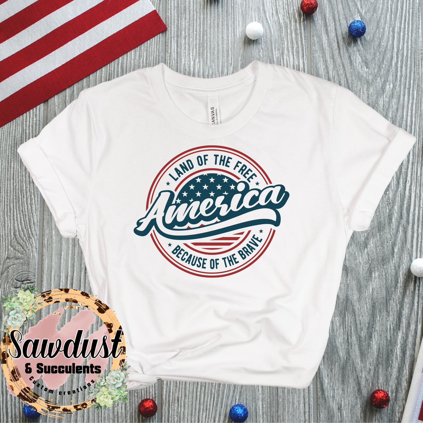 America land of the free because of the brave graphic