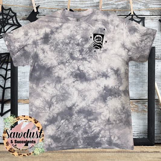 She’s a 10 But Like Pumpkin Spice Grey Tie-Dye Graphic Tee