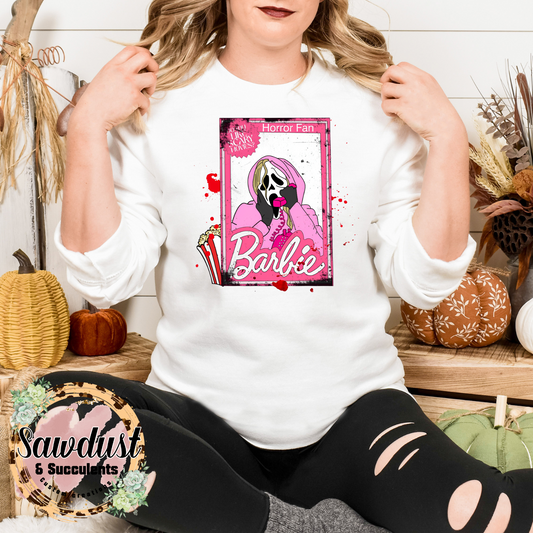 Horror Barbie Ghostface Horror Graphic Tee/Crew Sweater