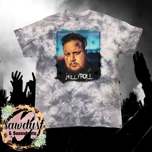 Jelly Roll Grey Tie-Dye Graphic Tee