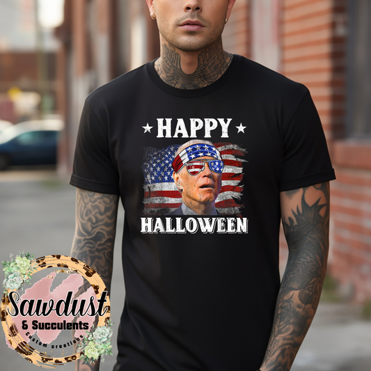 Happy Halloween Biden Patriotic Graphic Tee