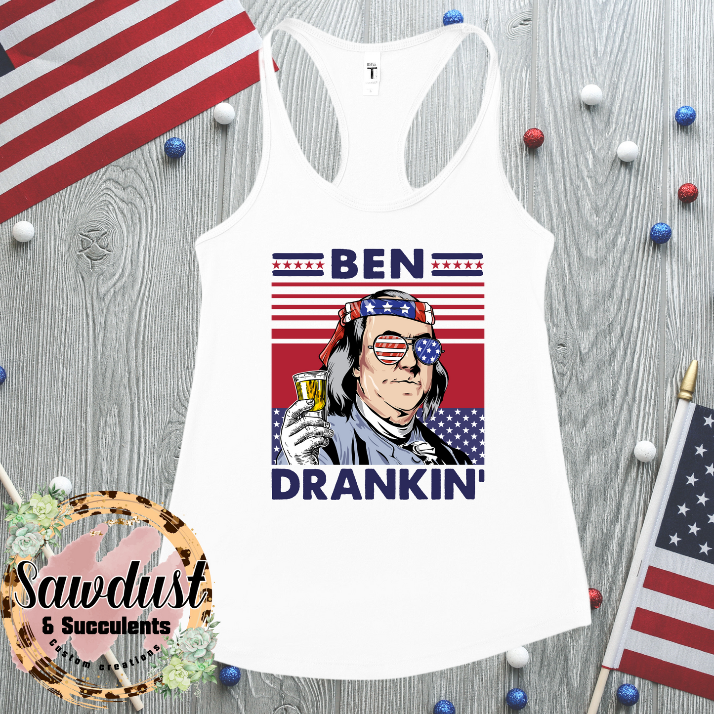 Ben Drinkin’ Patriotic Graphic Tee/Tank