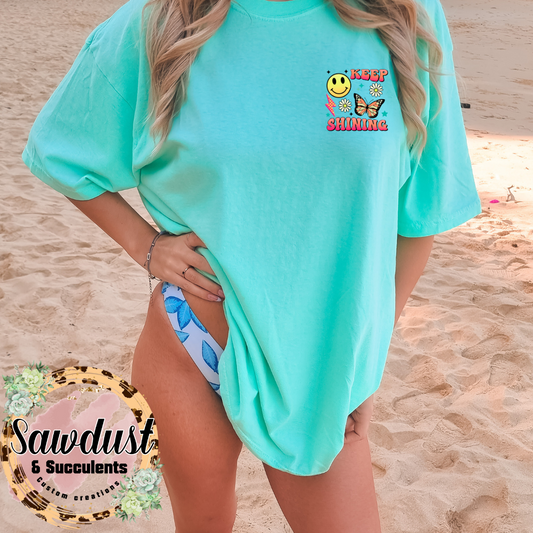 Keep Shining NEON graphic Oversized Graphic Tee