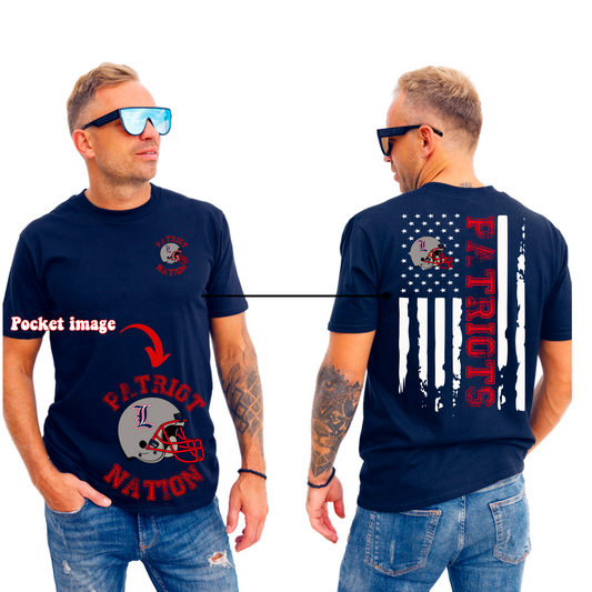 Patriots Nation Football Liberty School Spirit Wear Tee