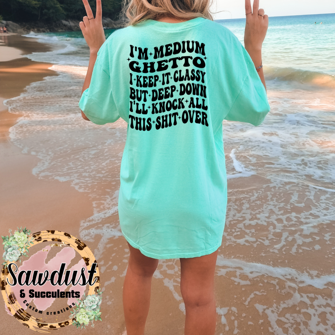Medium Ghetto Oversized Graphic Tee