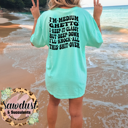 Medium Ghetto Oversized Graphic Tee