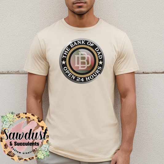 Bank of Dad graphic tee
