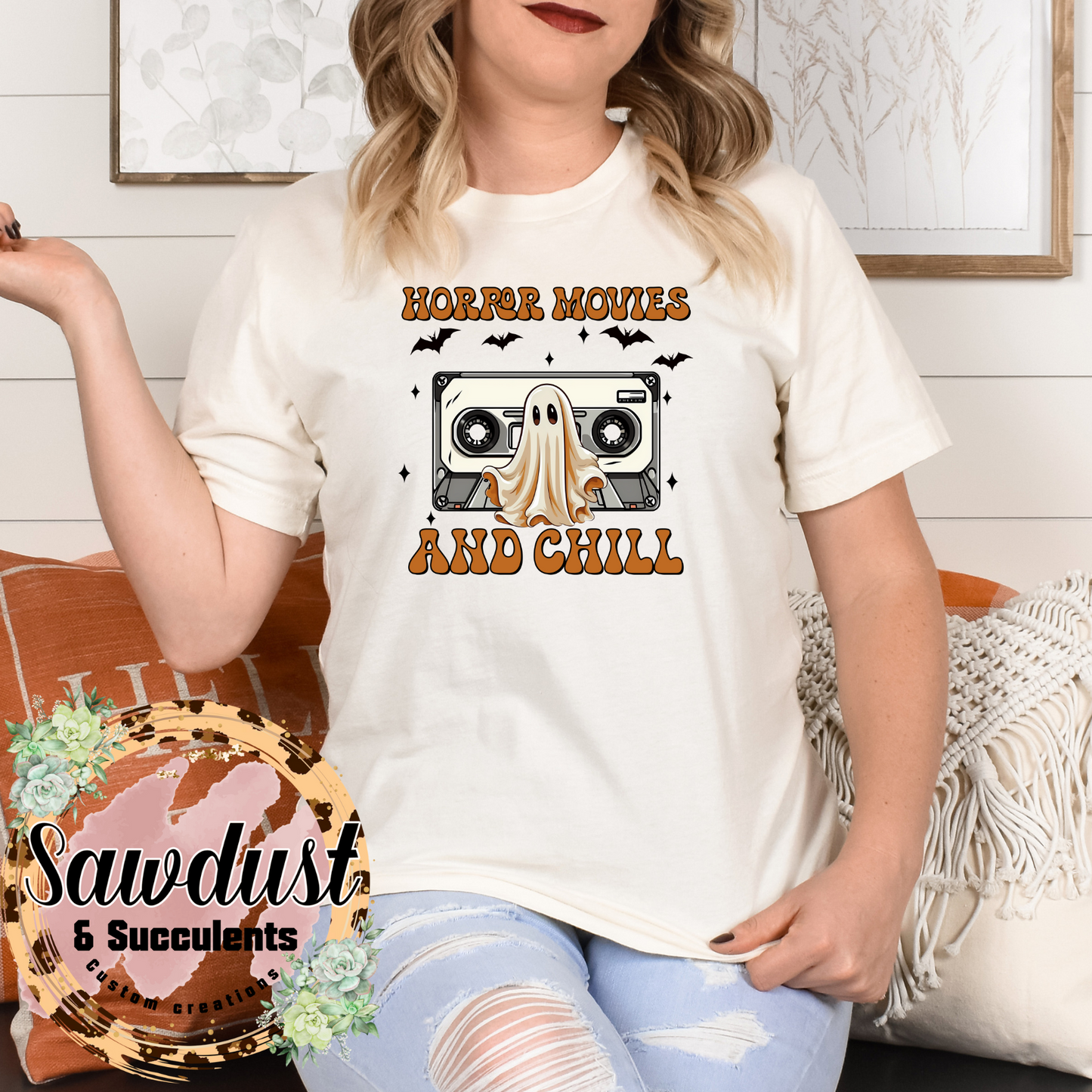 Retro Horror Movies And Chill Graphic