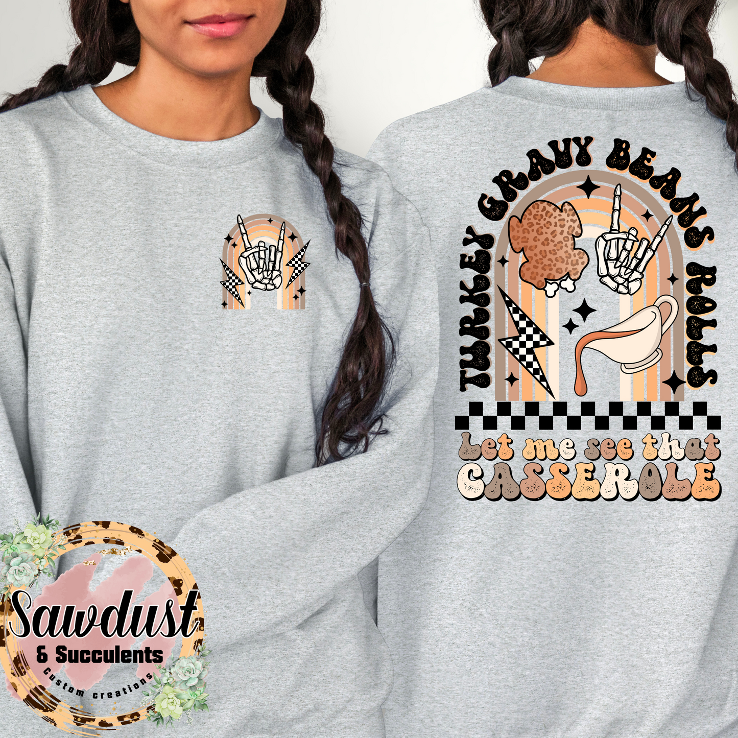 Let Me See That Casserole Graphic Crew Sweater