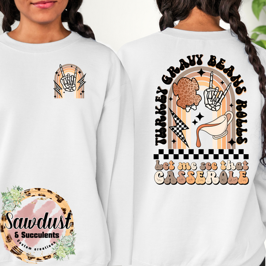 Let Me See That Casserole Graphic Crew Sweater