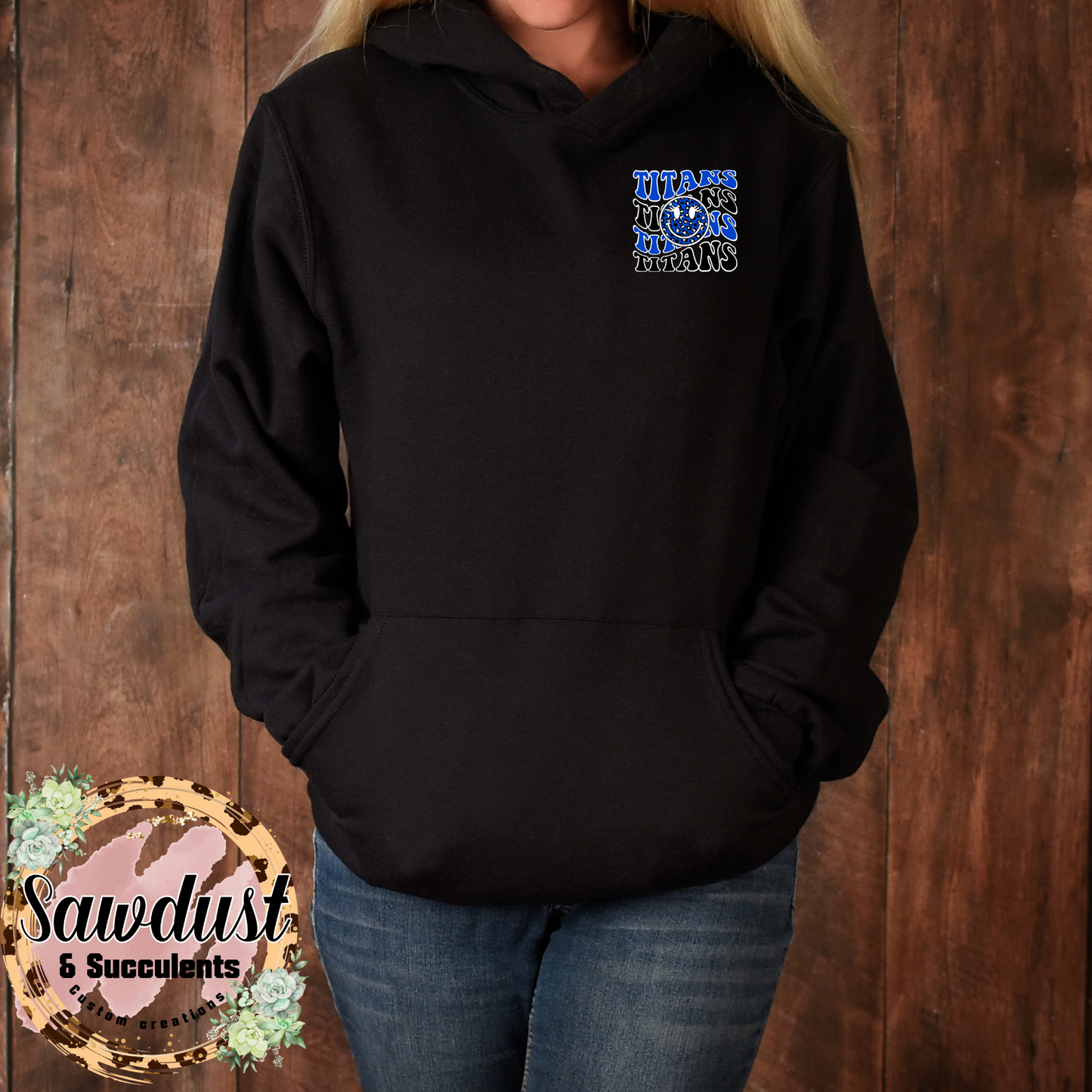 Frontier Titans Retro Smiley School Spirit Wear