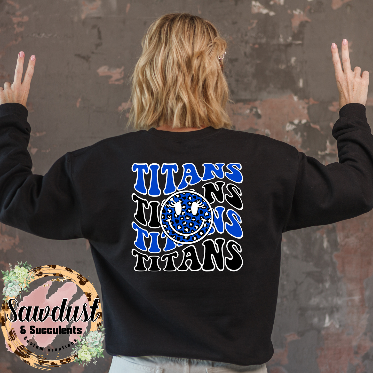 Frontier Titans Retro Smiley School Spirit Wear
