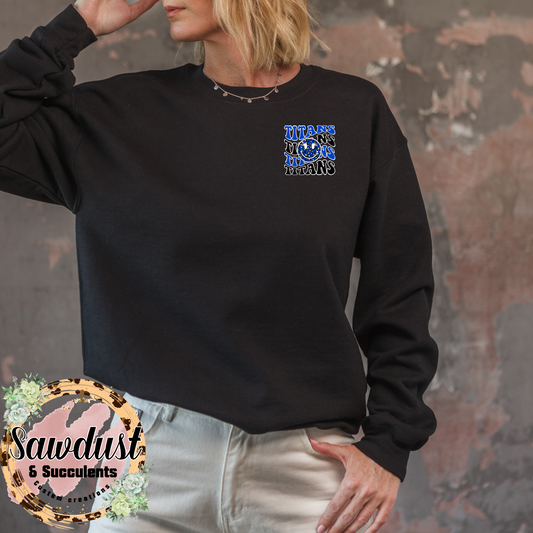 Frontier Titans Retro Smiley School Spirit Wear
