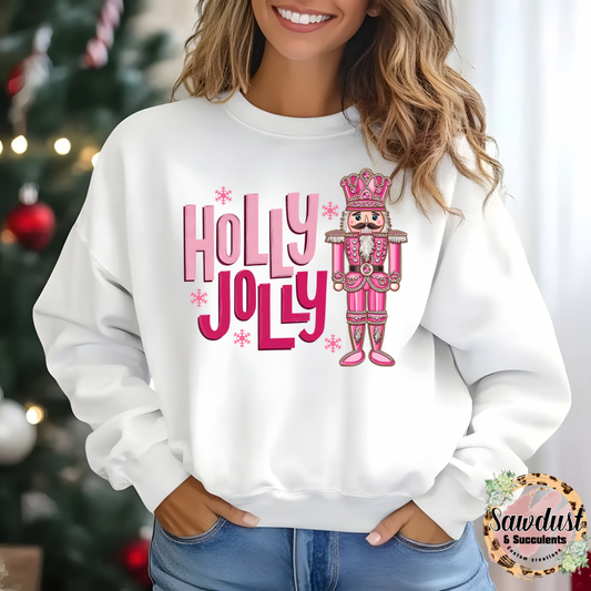 Holly Jolly Nutcracker Graphic Crew Sweater