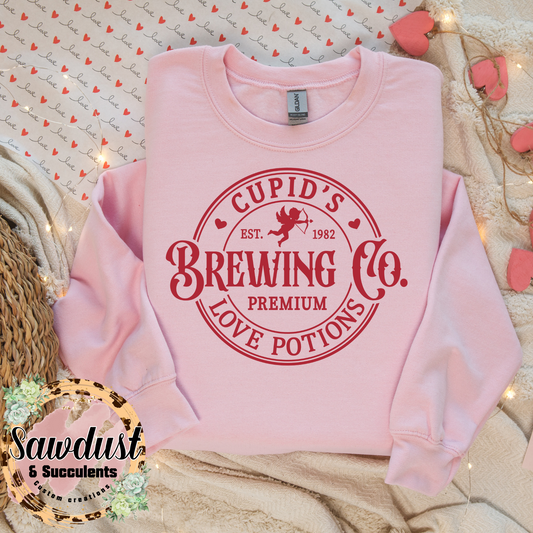 Cupid’s Brewing Co. Valentine Graphic Crew Sweater