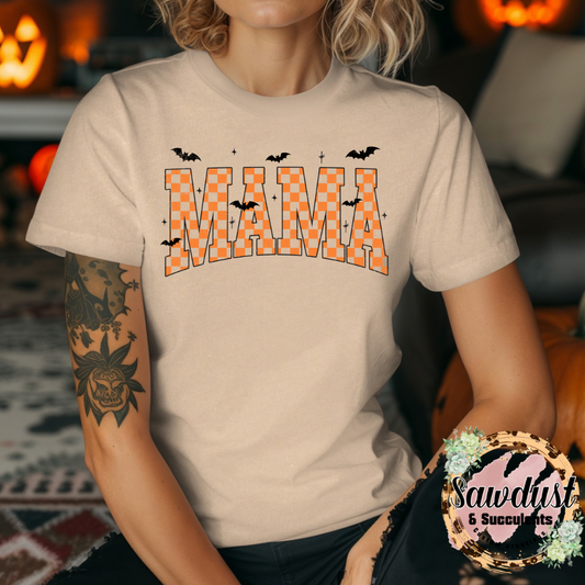 Halloween Checkered Mama Graphic Crew
