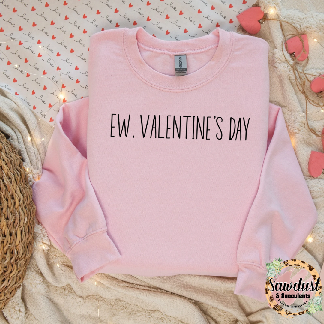 Ew, Valentine’s Day Graphic Crew Sweater