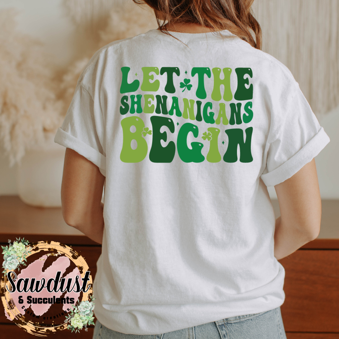 Let The Shenanigans Begin St. Patrick’s Day Graphic tee
