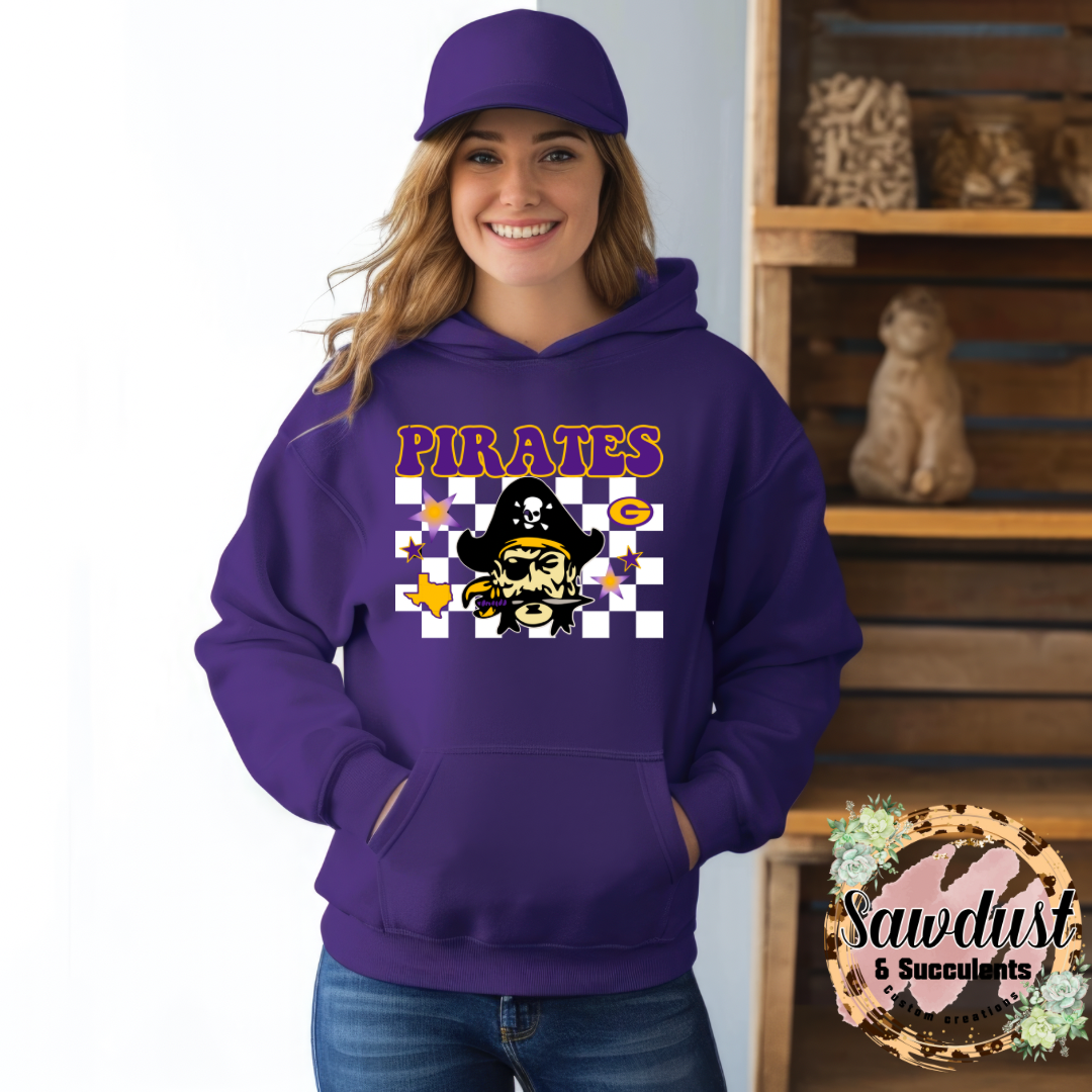 Granbury Pirates Checkered Spirit Wear