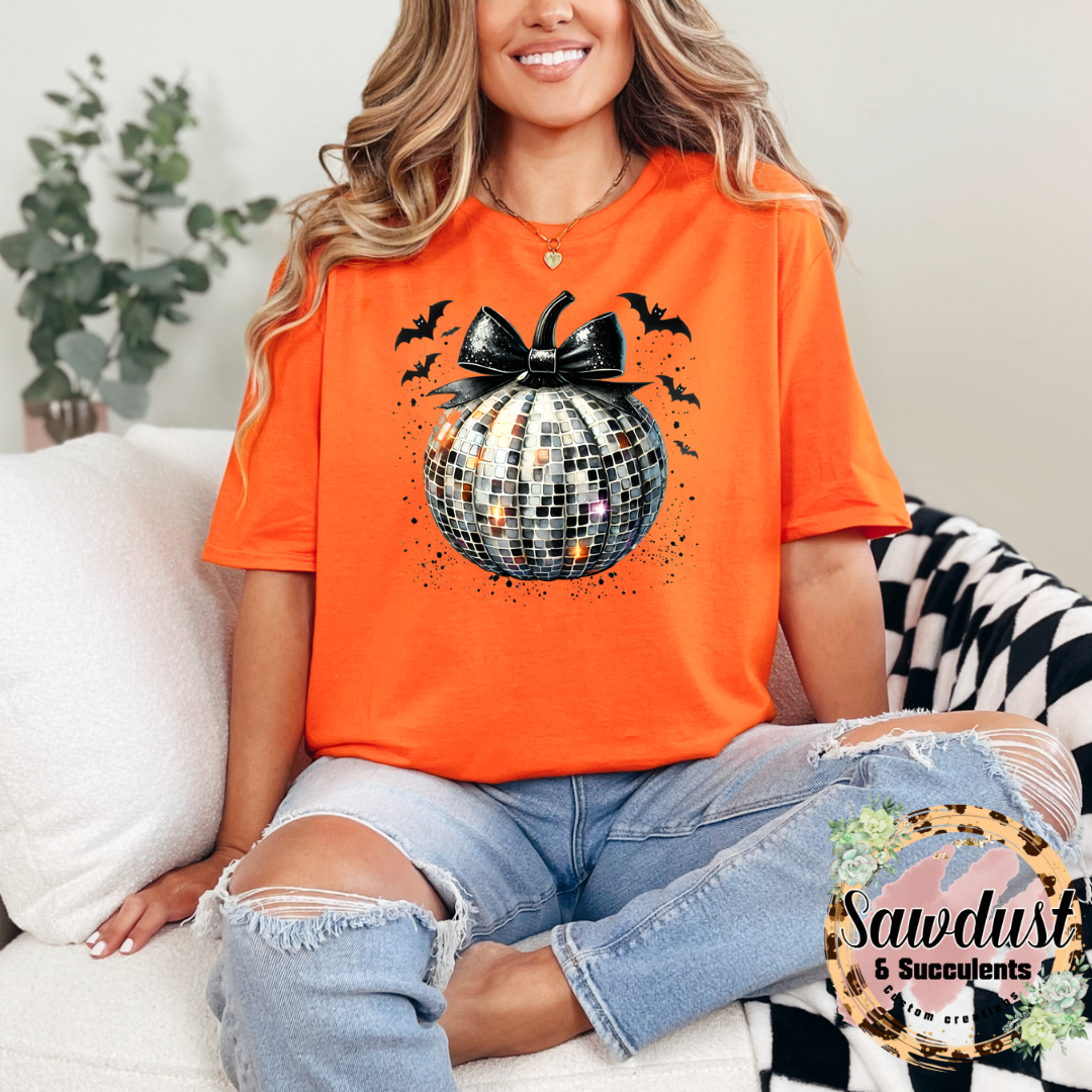Disco Pumpkin Graphic Crew