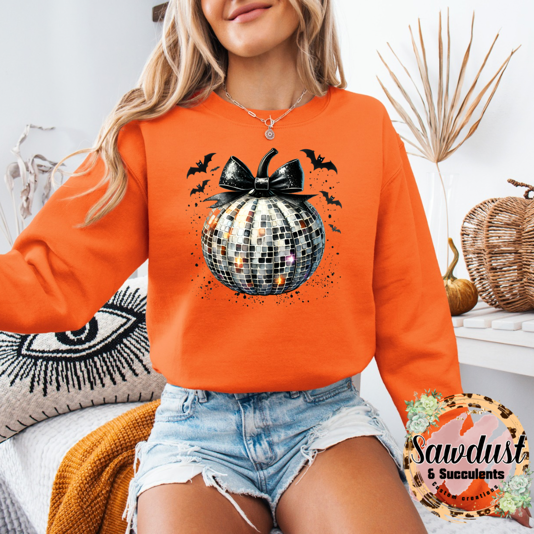 Disco Pumpkin Graphic Crew