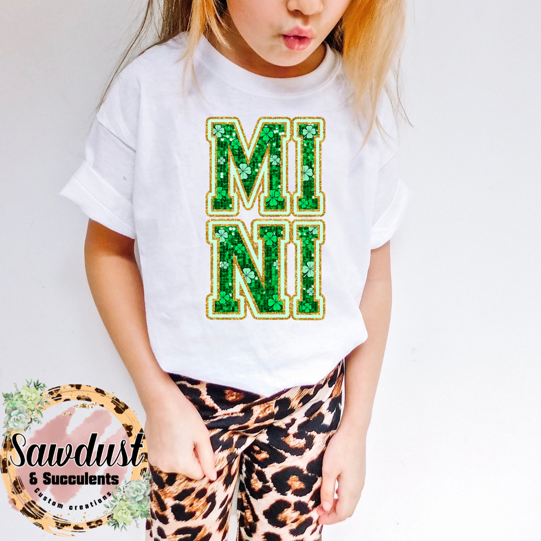 Mini Faux Sequin St. Patrick’s Day graphic Tee