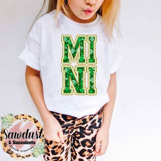 Mini Faux Sequin St. Patrick’s Day graphic Tee