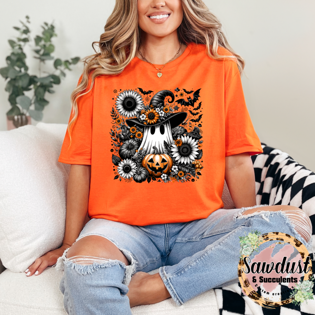 Halloween floral ghost Graphic Crew