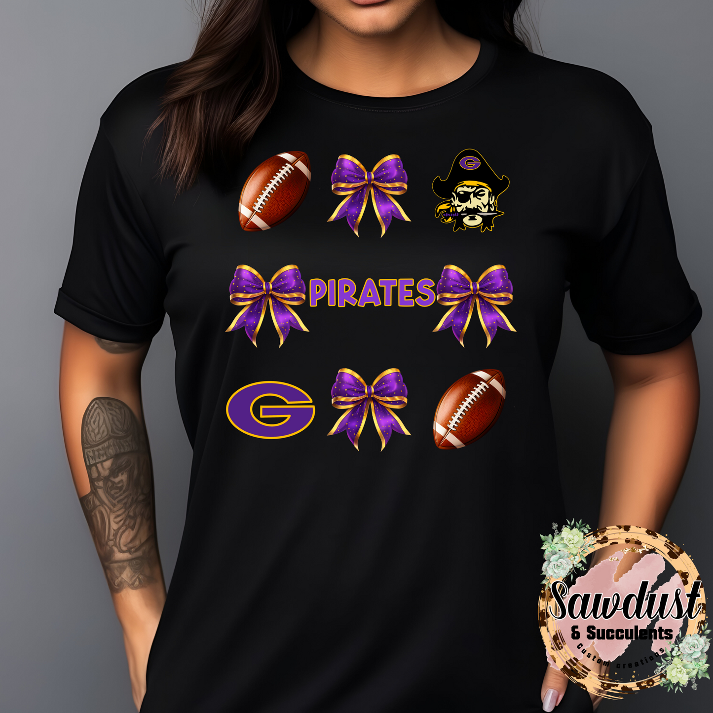 Granbury Pirates Bow Football Spirit Wear