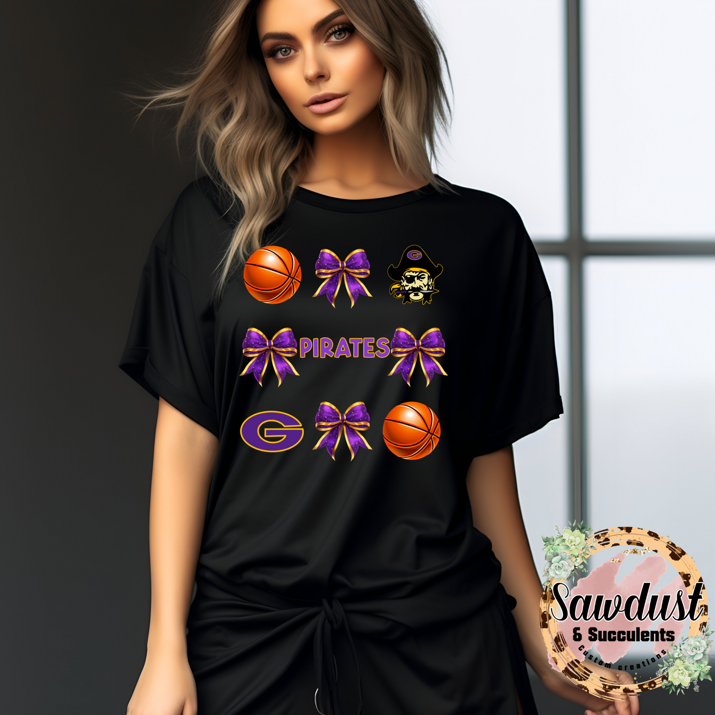 Granbury Pirates Bow Basketball Spirit Wear