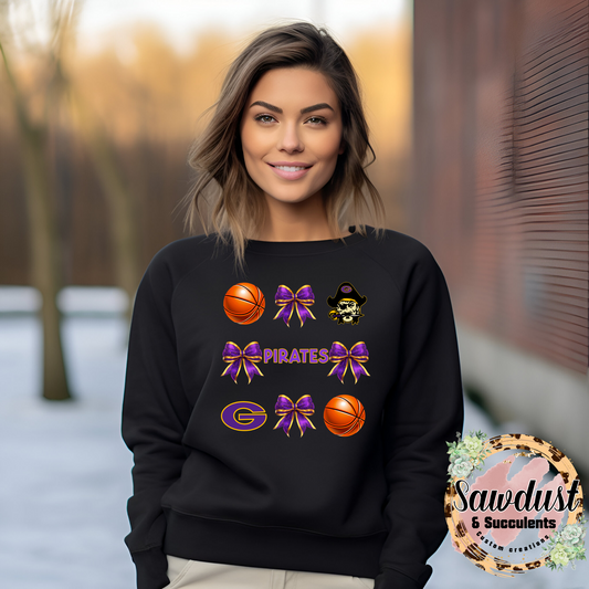 Granbury Pirates Bow Basketball Spirit Wear
