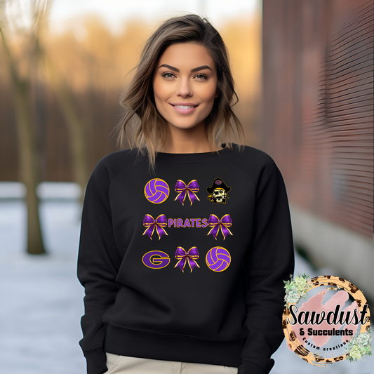Granbury Pirates Bow Volleyball Spirit Wear