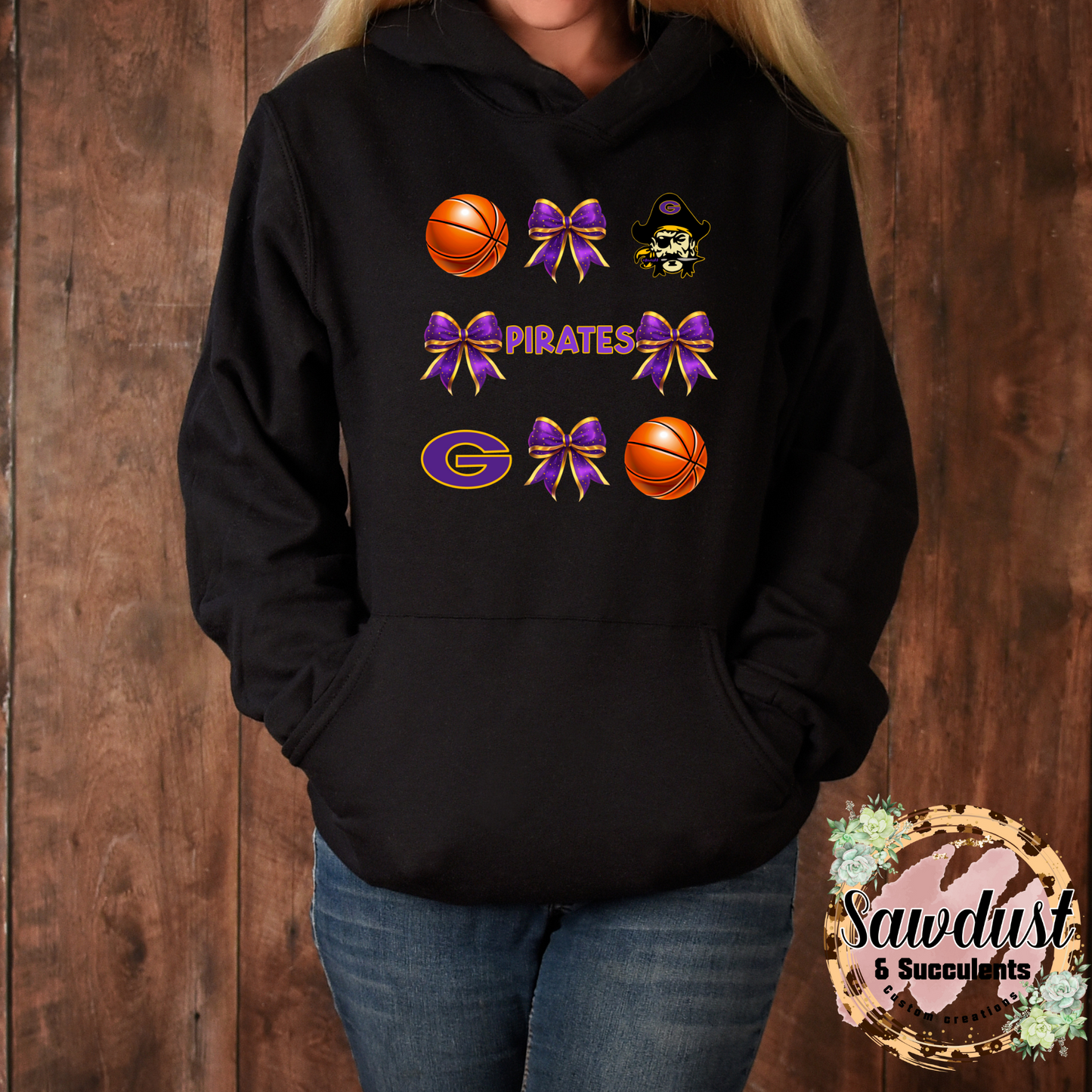 Granbury Pirates Bow Basketball Spirit Wear