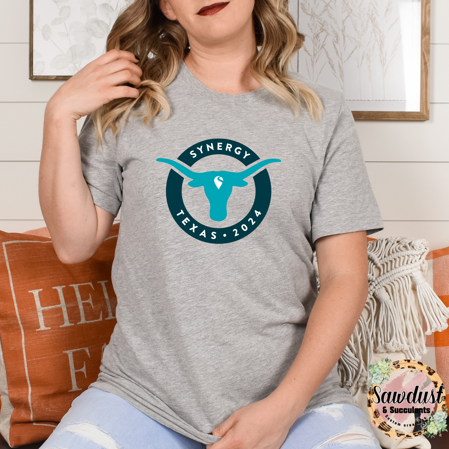 Synergy Texas Company Apparel Gray Big Front Image