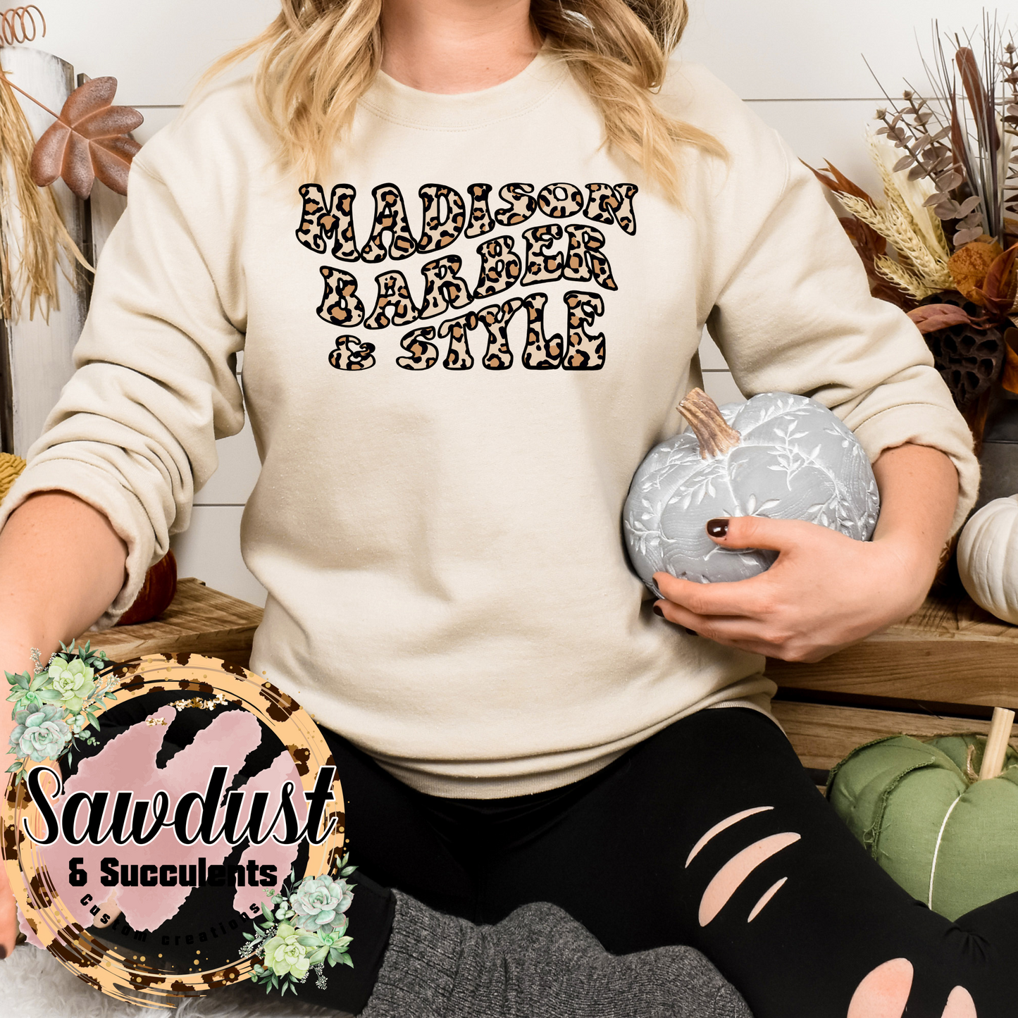 Custom Madison Barber & Style Crew Sweater