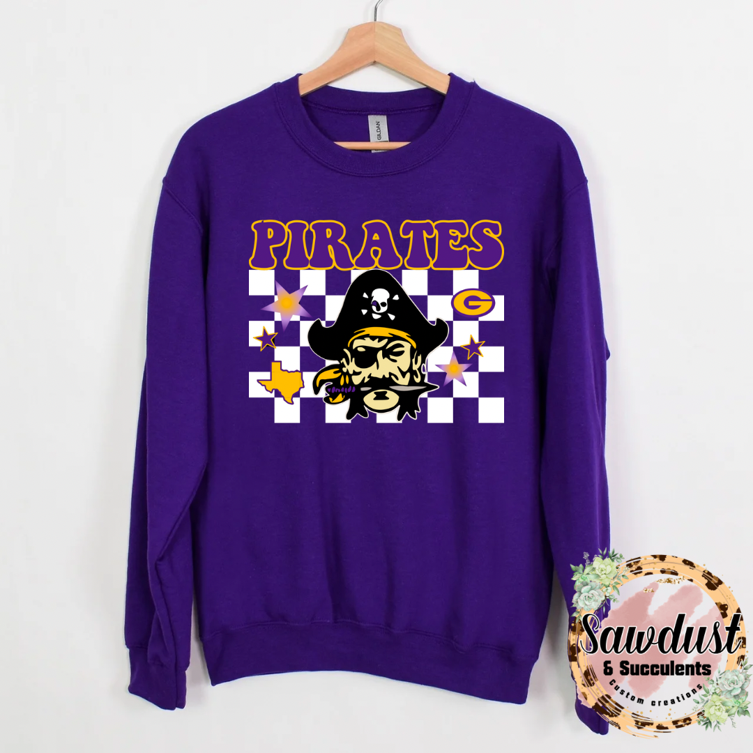 Granbury Pirates Checkered Spirit Wear