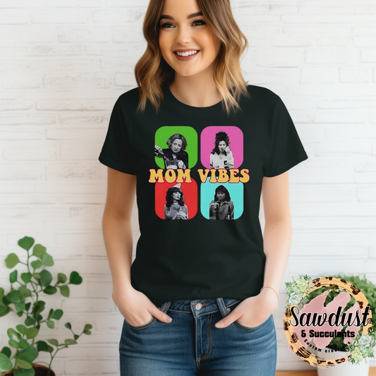 Mom Vibes Retro TV Shows Graphic Tee/Crew Sweater