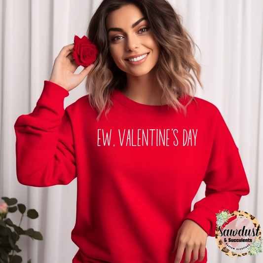 Ew, Valentine’s Day Graphic Crew Sweater