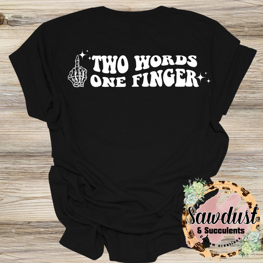 Two words one finger